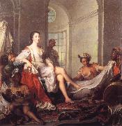 Jjean-Marc nattier Mademoiselle de Clermont at her Bath,Attended by Slaves china oil painting reproduction